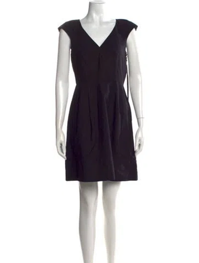 Pre-owned Marc By Marc Jacobs V-neck Mini Dress In Blue