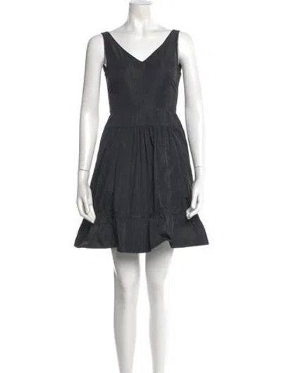 Pre-owned Marc By Marc Jacobs V-neck Mini Dress In Gray