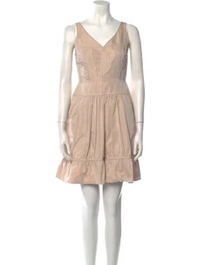 Pre-owned Marc By Marc Jacobs V-neck Mini Dress In Neutral
