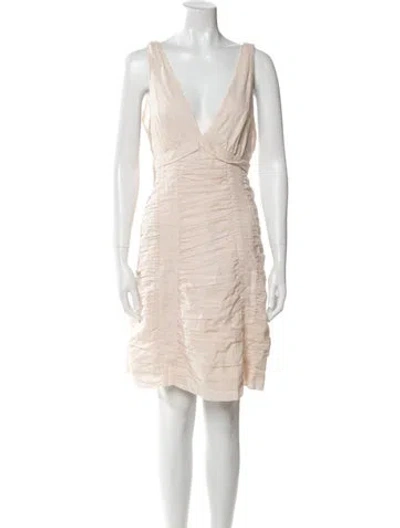 Pre-owned Marc By Marc Jacobs V-neck Mini Dress In Pink