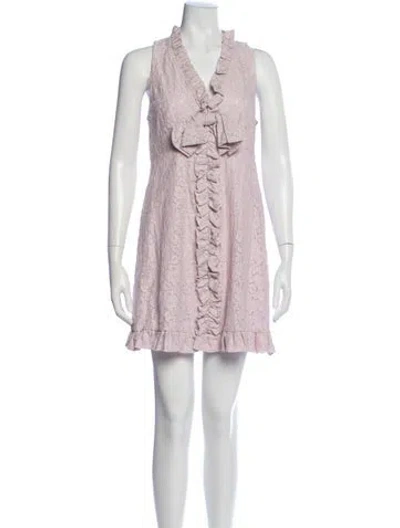 Pre-owned Marc By Marc Jacobs V-neck Mini Dress In Purple