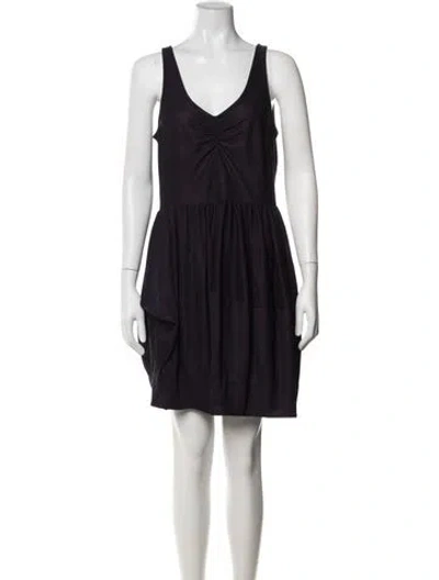 Pre-owned Marc By Marc Jacobs V-neck Mini Dress In Purple