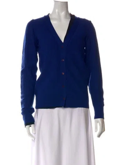 Pre-owned Marc By Marc Jacobs V-neck Sweater In Blue