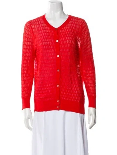 Pre-owned Marc By Marc Jacobs V-neck Sweater In Orange