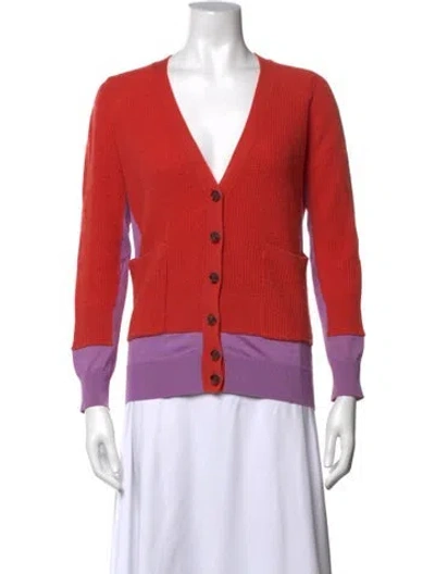 Pre-owned Marc By Marc Jacobs V-neck Sweater In Orange