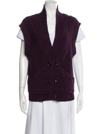 Pre-owned Marc By Marc Jacobs V-neck Sweater In Purple