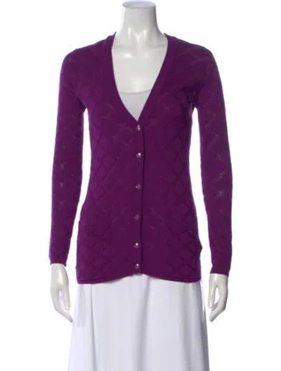 Pre-owned Marc By Marc Jacobs V-neck Sweater In Purple