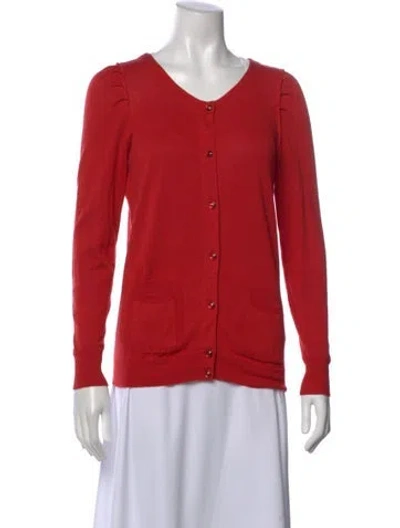 Pre-owned Marc By Marc Jacobs V-neck Sweater In Red