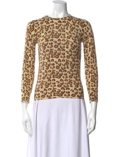 Pre-owned Marc By Marc Jacobs Wool Animal Print Sweater In Brown