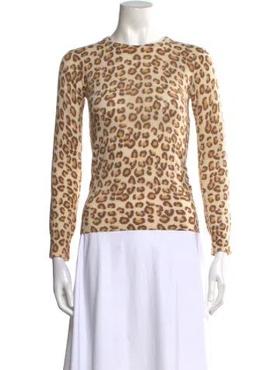 Pre-owned Marc By Marc Jacobs Wool Animal Print Sweater In Brown