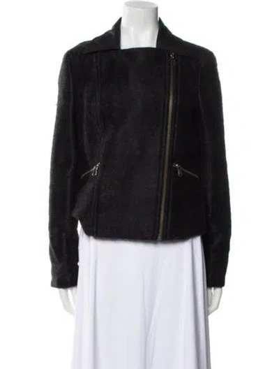 Pre-owned Marc By Marc Jacobs Wool Biker Jacket In Black