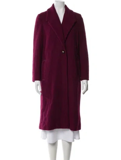 Pre-owned Marc By Marc Jacobs Wool Coat In Burgundy