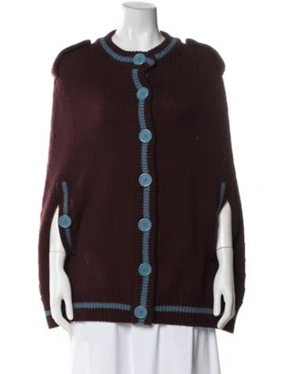 Pre-owned Marc By Marc Jacobs Wool Colorblock Pattern Sweater In Brown
