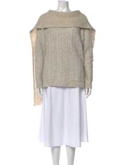 Pre-owned Marc By Marc Jacobs Wool Cowl Neck Sweater In Neutral