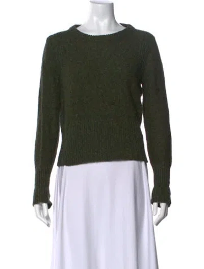 Pre-owned Marc By Marc Jacobs Wool Crew Neck Sweater In Green