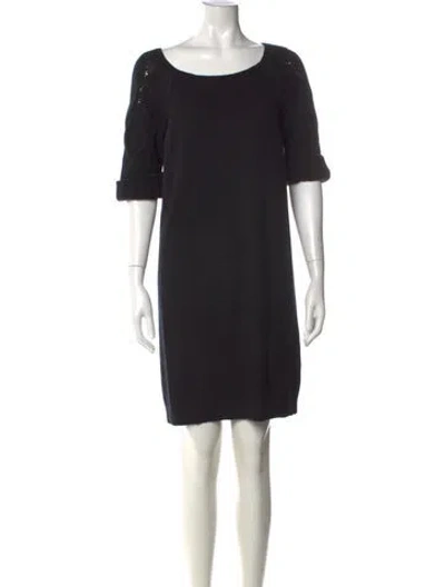 Pre-owned Marc By Marc Jacobs Wool Knee-length Dress In Black