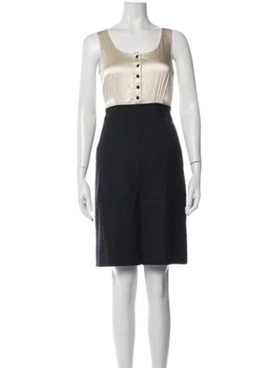 Pre-owned Marc By Marc Jacobs Wool Knee-length Dress In Black