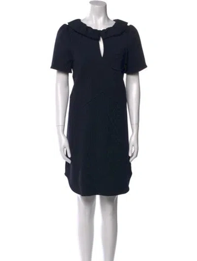 Pre-owned Marc By Marc Jacobs Wool Knee-length Dress In Blue