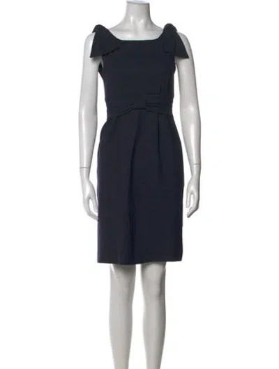 Pre-owned Marc By Marc Jacobs Wool Knee-length Dress In Blue
