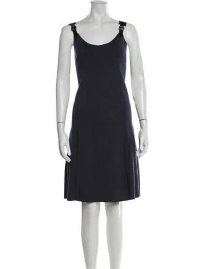 Pre-owned Marc By Marc Jacobs Wool Knee-length Dress In Blue