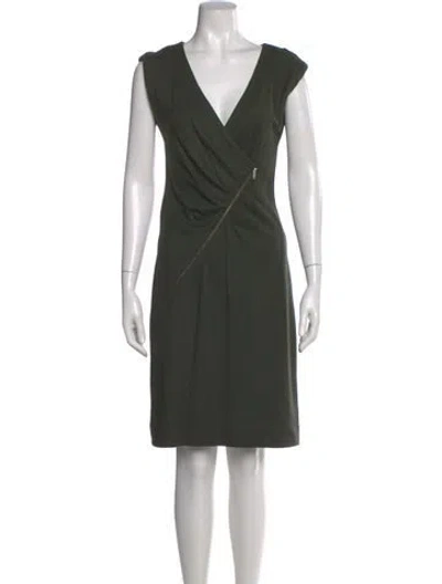 Pre-owned Marc By Marc Jacobs Wool Knee-length Dress In Green