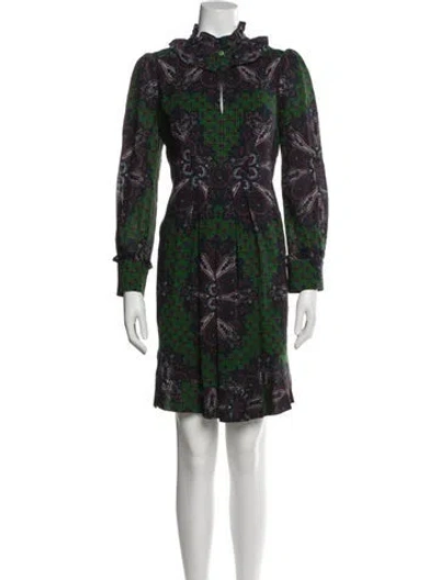 Pre-owned Marc By Marc Jacobs Wool Knee-length Dress In Multi