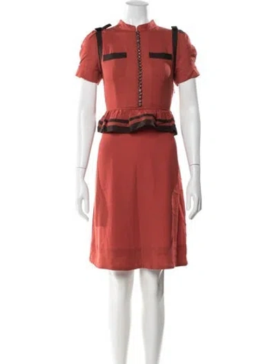Pre-owned Marc By Marc Jacobs Wool Knee-length Dress In Orange