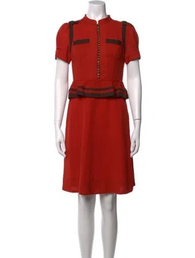 Pre-owned Marc By Marc Jacobs Wool Knee-length Dress In Orange