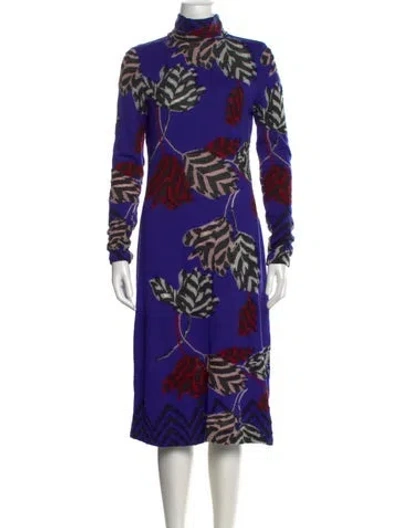 Pre-owned Marc By Marc Jacobs Wool Midi Length Dress In Blue