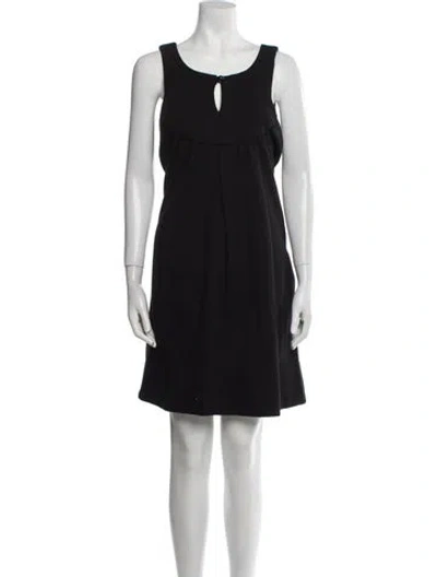 Pre-owned Marc By Marc Jacobs Wool Mini Dress In Black