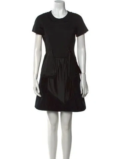 Pre-owned Marc By Marc Jacobs Wool Mini Dress In Black