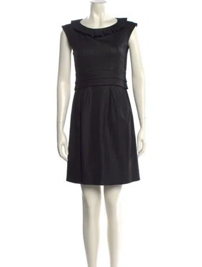 Pre-owned Marc By Marc Jacobs Wool Mini Dress In Black