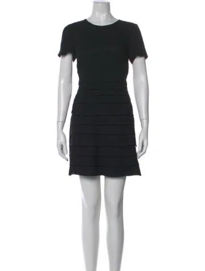 Pre-owned Marc By Marc Jacobs Wool Mini Dress In Black