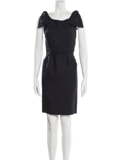 Pre-owned Marc By Marc Jacobs Wool Mini Dress In Blue