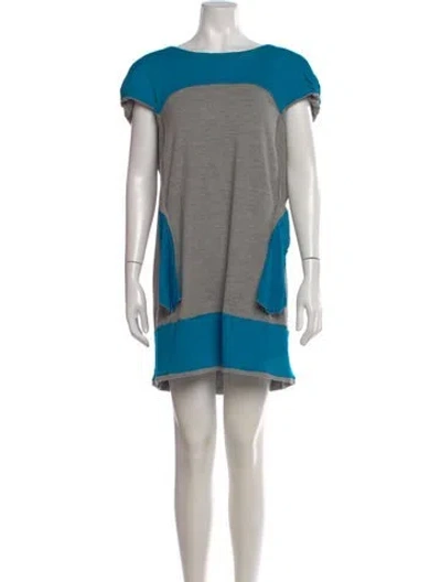 Pre-owned Marc By Marc Jacobs Wool Mini Dress In Gray