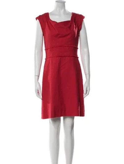 Pre-owned Marc By Marc Jacobs Wool Mini Dress In Red