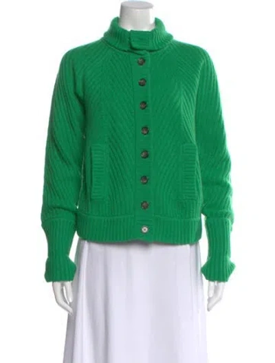 Pre-owned Marc By Marc Jacobs Wool Mock Neck Sweater In Green