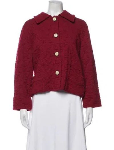 Pre-owned Marc By Marc Jacobs Wool Patterned Jacket In Red