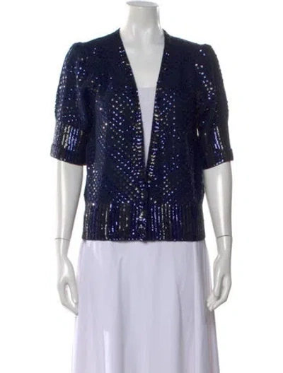 Pre-owned Marc By Marc Jacobs Wool Patterned Sweater W/ Tags In Blue
