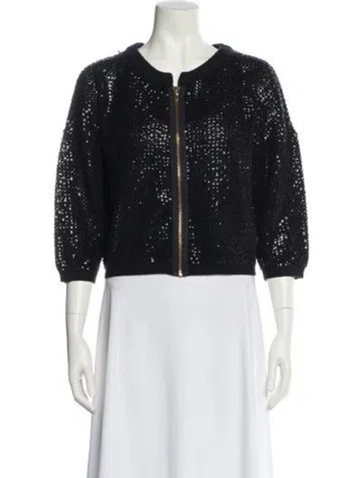 Pre-owned Marc By Marc Jacobs Wool Printed Evening Jacket In Black