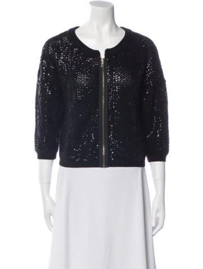 Pre-owned Marc By Marc Jacobs Wool Printed Evening Jacket In Blue