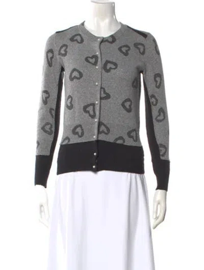 Pre-owned Marc By Marc Jacobs Wool Printed Sweater In Gray