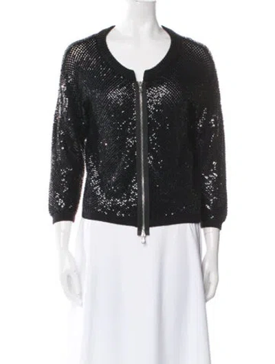 Pre-owned Marc By Marc Jacobs Wool Scoop Neck Sweater In Black