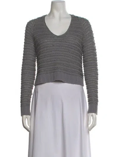 Pre-owned Marc By Marc Jacobs Wool Scoop Neck Sweater In Gray
