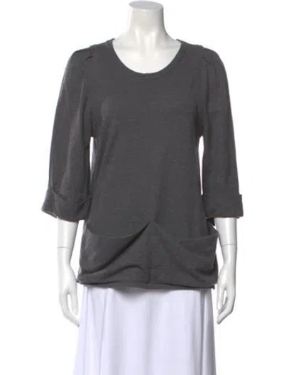 Pre-owned Marc By Marc Jacobs Wool Scoop Neck Sweater In Green