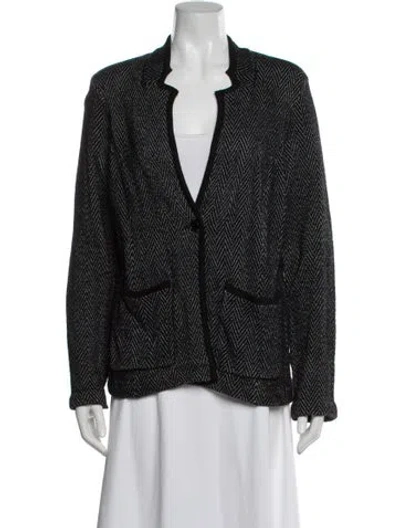 Pre-owned Marc By Marc Jacobs Wool Striped Blazer In Blue