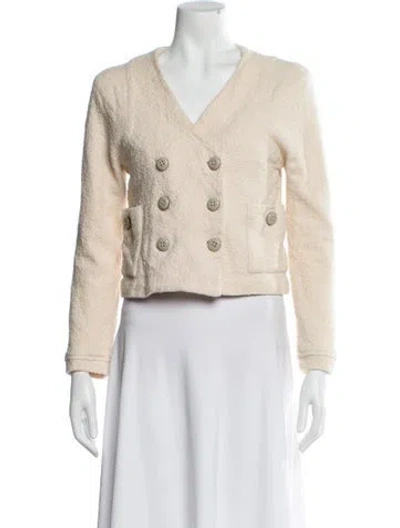 Pre-owned Marc By Marc Jacobs Wool Tweed Pattern Evening Jacket In Neutral