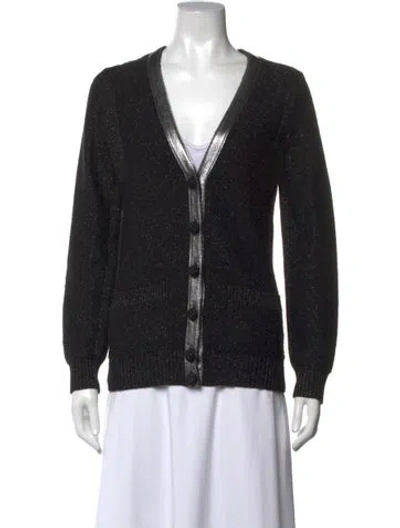 Pre-owned Marc By Marc Jacobs Wool Tweed Pattern Sweater In Black/metallic
