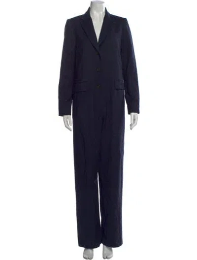 Pre-owned Marc By Marc Jacobs Wool V-neck Jumpsuit In Blue