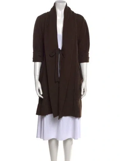 Pre-owned Marc By Marc Jacobs Wool V-neck Sweater In Brown